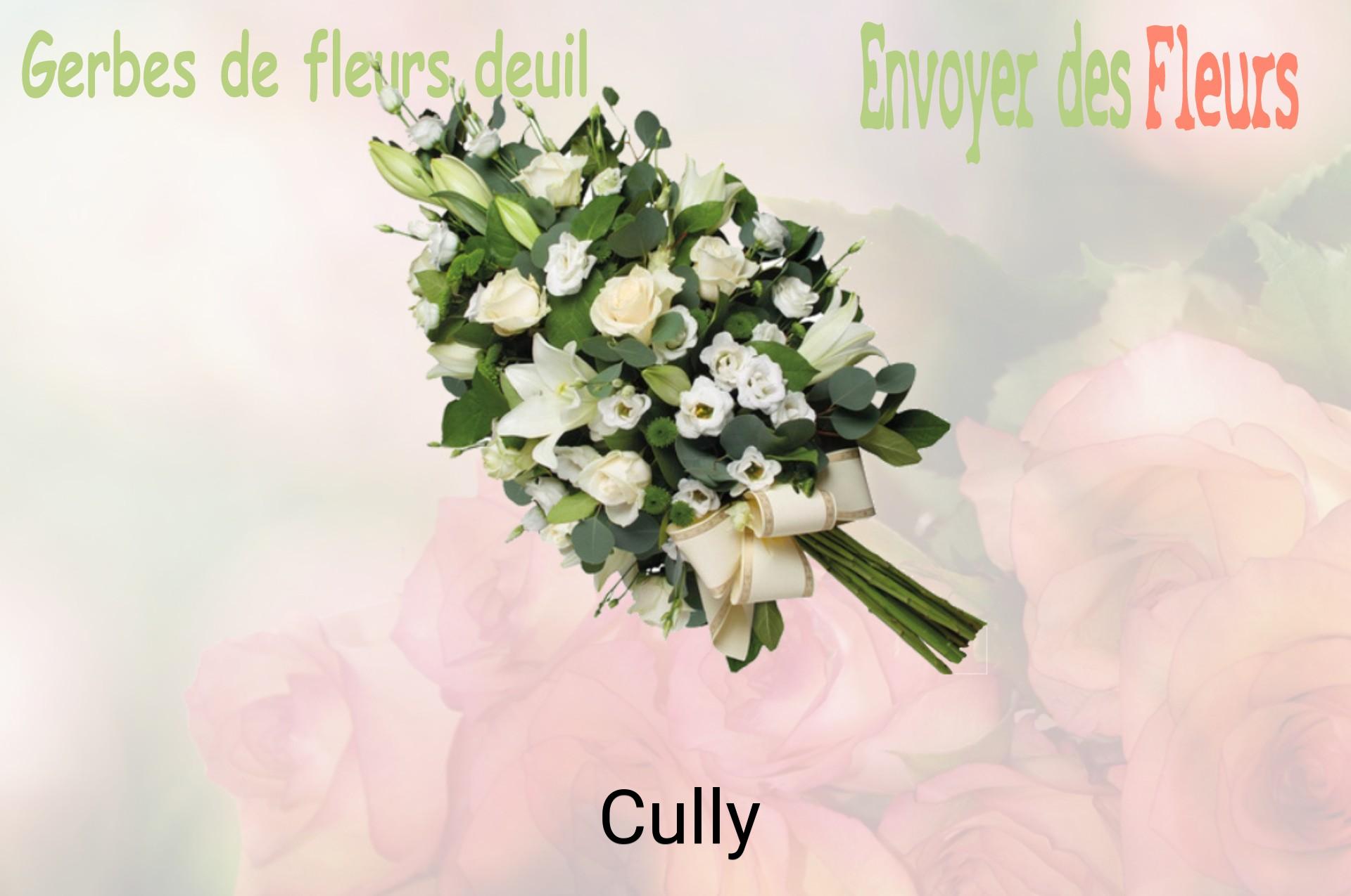 Gerbe de fleurs de deuil livrée à Cully